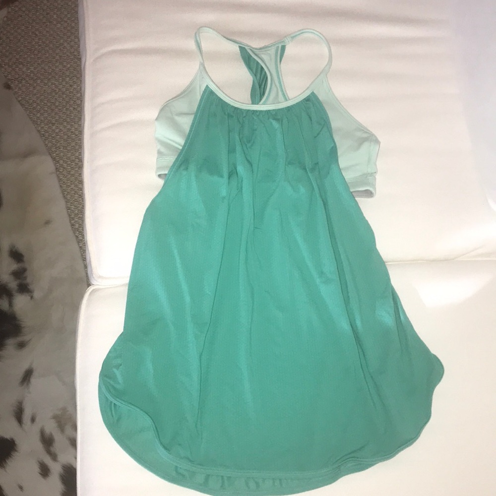 Lululemon 4 bra tank top green/teal